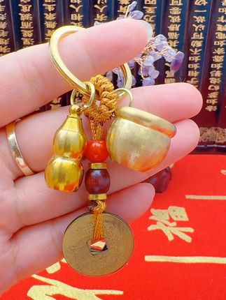 #黄铜米缸 #百福缸 #车钥匙挂件#挂饰挂件 #传统文化