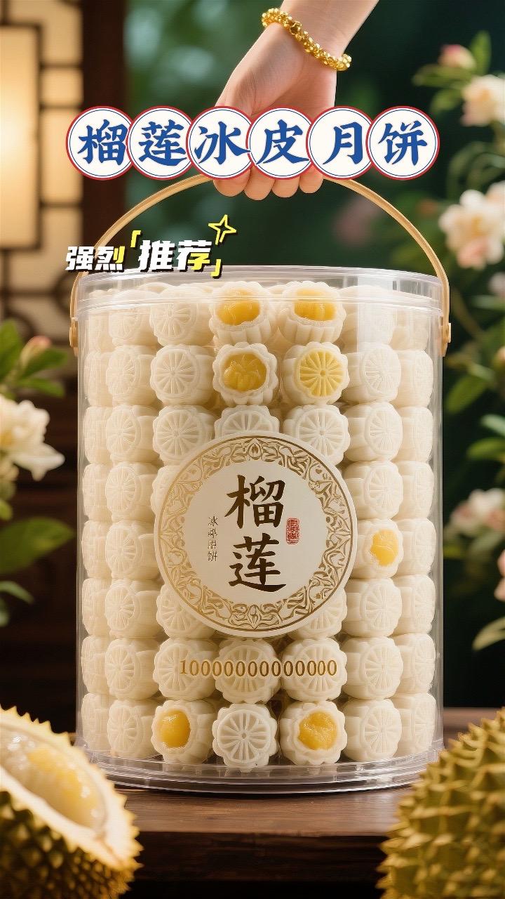 榴莲爱好者看起来,你一定要去尝一尝这个榴莲冰皮月饼!一口下去满满的榴莲肉,一口爆浆,软糯香甜还拉丝,超满足!礼盒包装很好看,自己吃或者是送朋友都倍儿有面子!#榴莲冰皮月饼 #中秋月饼提前鉴赏 #好吃到停不下来 #月饼季 #秋天的第一块月饼