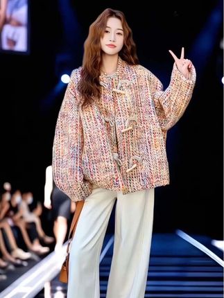 #小香风彩色编织外套#谁穿谁好看系列 #时尚潮流穿搭
