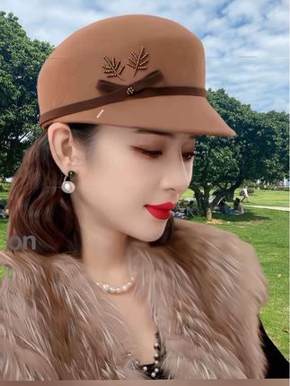 布塔100%绵羊毛秋冬新款马术帽,羊毛呢帽鸭舌帽,复古小礼帽#新款马术帽#时尚鸭舌帽#百搭小礼帽#洋气减龄 #爱了爱了