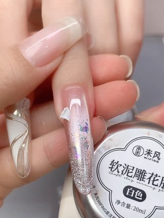软泥雕花胶#美甲雕花 #雕花蝴蝶