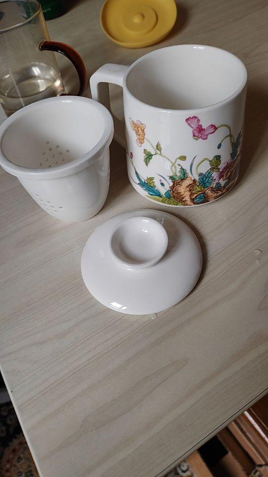 尺寸大小:这款水杯非常满意,瓷肧细腻,做工很好,图案美丽,配有茶漏,喝茶很方便!十分满意。#我在抖音买买买