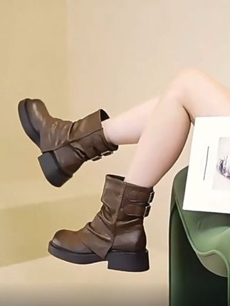 美拉德裤管短靴轻松拿捏秋冬氛围感~#裤管短靴#美拉德短靴 #厚底马丁靴#马丁靴穿搭
