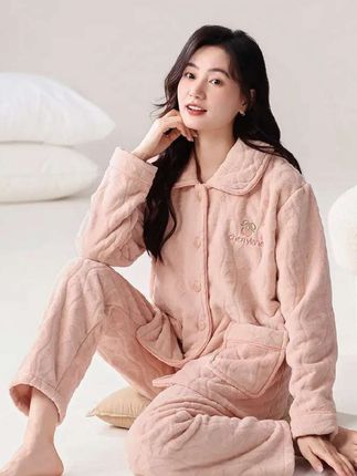 #珊瑚绒睡衣 #睡衣套装 #睡衣女 #睡衣家居服 #保暖又好看