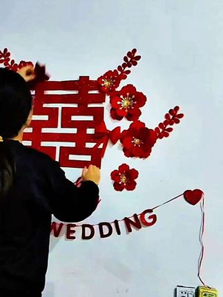 #结婚拉花#结婚#结婚装饰#结婚