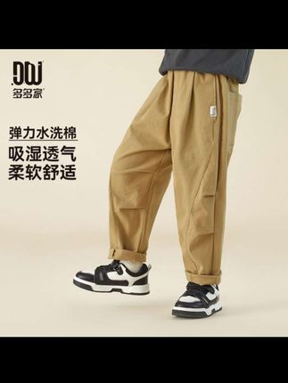 高货设计感工装裤儿童中大童立体裁剪休闲裤