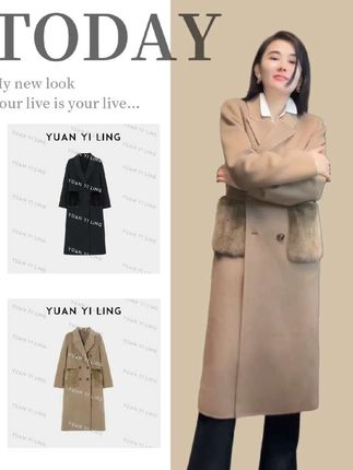 秋冬新款!袁艺灵【F家限定】重磅羊毛高端双排扣水貂口袋V领毛呢大衣,上身就是气质高级感拉满#高级感穿搭 #秋冬穿搭 #气质穿搭 #时尚穿搭 #早秋穿搭三分钟出门不是梦