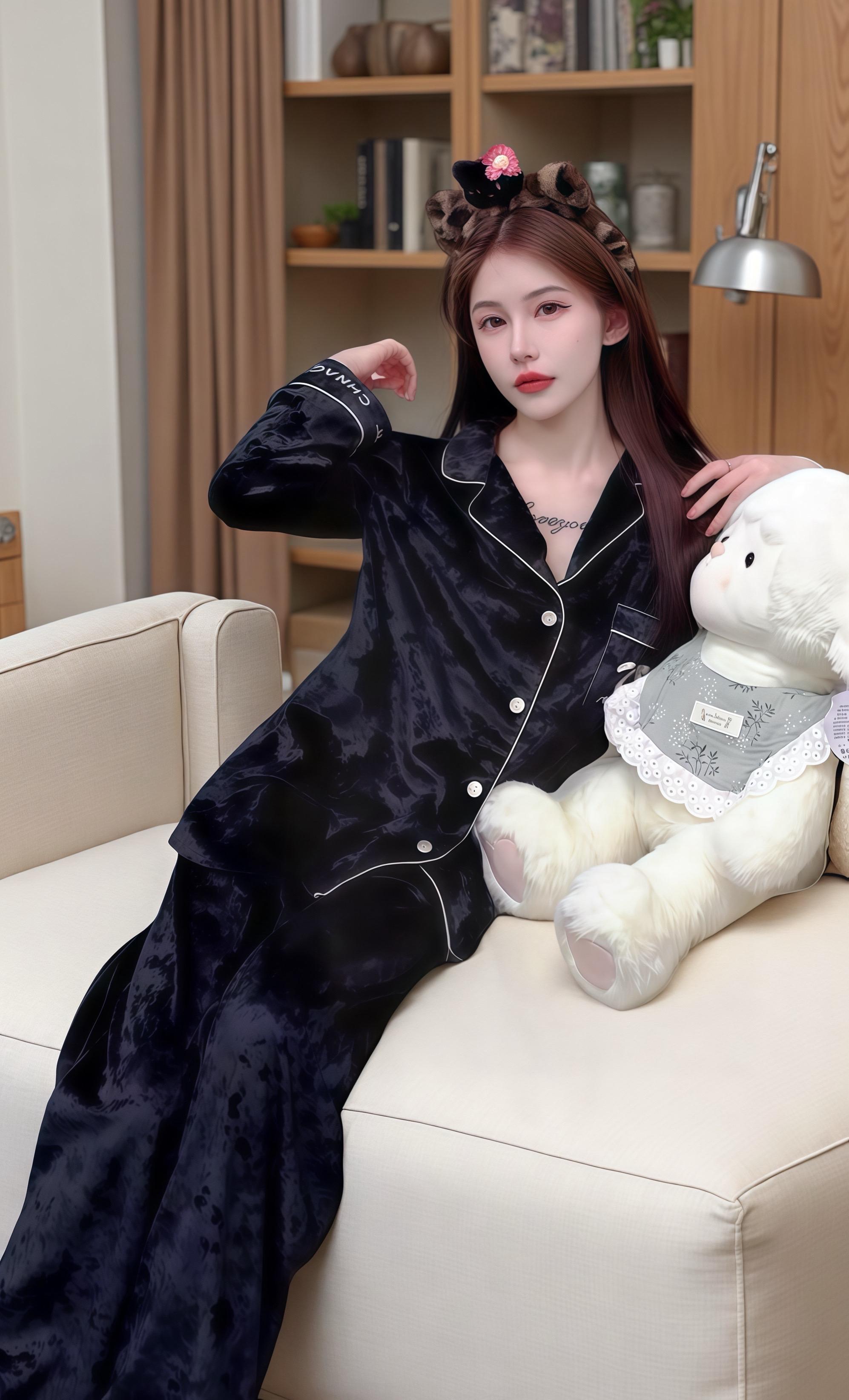 #宅家睡衣秀 #在家也要美美哒 #慵懒风穿搭 #不挑年龄不挑身材 #面料柔软舒适