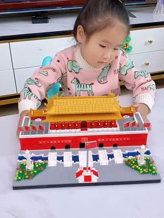 古建筑积木拼装玩具#乐高 #天安门#积木#益智玩具#乐高拼装8-16岁正版