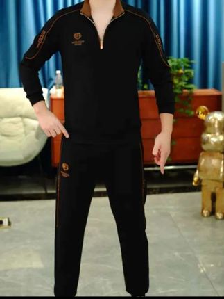 2025秋季男士长袖翻领时尚休闲百搭套头卫衣条纹小标套装TZ2010#性价比超高 #时尚潮流穿搭 #穿出自己的风格 #帅气十足 #爆款热卖中