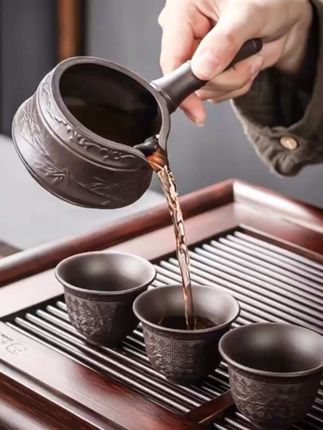 #茶具 紫砂懒人自动茶具套装家用客厅功夫茶杯泡茶壶茶盘小套石磨冲茶器#茶具@DOU+好生意 @DOU+小助手 @DOU+上热门