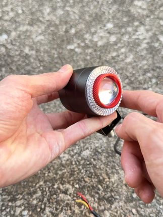 电动车,摩托车通用黄白双光#强光远射透镜车灯#远近光车灯