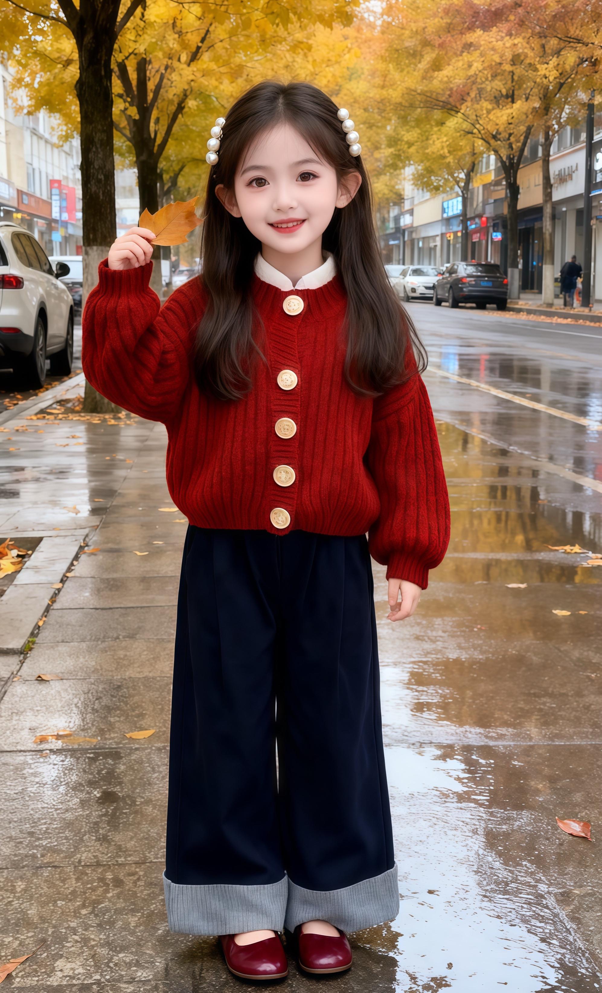 谁懂啊!这套“复古红针织套装”,把女儿穿成秋日电影里的小女主🍂 复古红针织开衫(金扣点缀,软乎乎的坑条纹理,灯笼袖巨显乖 )+ 藏蓝阔腿裤(裤脚灰边翻折,走路带风还显腿长 ),内搭小白衬衫,珍珠发饰一配,往秋雨后的街道一站,直接是“从画报里走出来的复古萌娃”,被路人夸到害羞~ 面料亲肤又保暖,上学、秋游穿都像“移动的秋日氛围灯”,赶紧让女儿把“秋日复古感”焊在身上✨#初秋一周不重样穿搭 #女童毛衣套装 #被秋日氛围感穿搭拿捏了 #穿搭如呼吸般简单 #女童秋日穿搭 @DOU+小助手 @抖加🔥上热门🔥dou+🔥热点宝