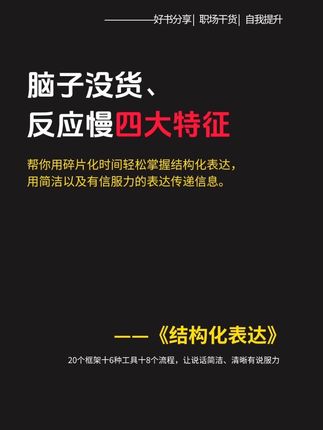 嘴笨、反应慢,跟着我狂练!20个框架十6种工具十8个流程,帮你用碎片化时间轻松掌握结构化表达,让说话简洁、清晰更有说服力!#好书分享 #职场干货 #职场 #说话技巧 #表达能力