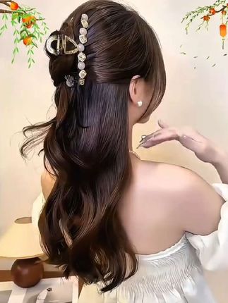 #鲨鱼夹 #头饰搭配 #头饰发饰 #仙女必备 #发型教程