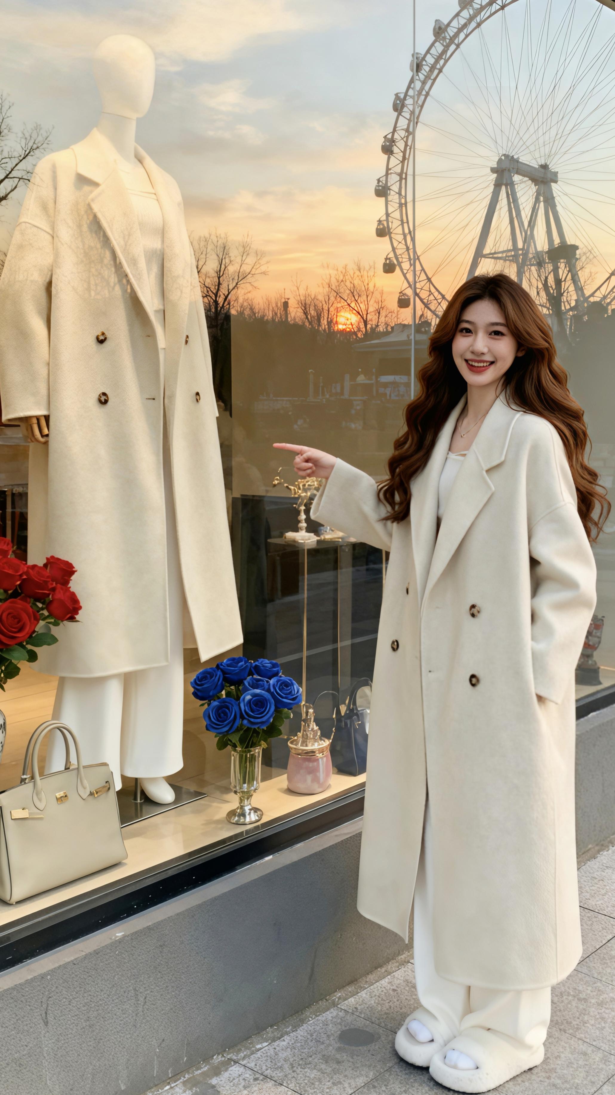 这件大衣也太美了吧。宝子们!这套“冬日高级感奶油系”穿搭直接美到心巴上~   奶白色的长款双面呢大衣,质感绝了!垂坠感超强,宽松的版型藏肉又显慵懒,西装领设计利落又大气,长度到小腿肚,走路带风超有气场,把高级感焊在身上~   内搭同色系的套装,简约又高级,视觉上直接拉长身形,和大衣搭配起来,整体色调柔和又治愈,拿着相机往窗边一站,窗外是飘雪的城市风景,壁炉里还有暖融融的火光,整个画面温柔得像冬日电影场景,不管是出门拍照,还是参加轻商务场合,穿这套都像“气质女主”本人,优雅又吸睛,谁穿谁沦陷~#大衣 #高级感穿搭 #穿搭 #冬季穿搭