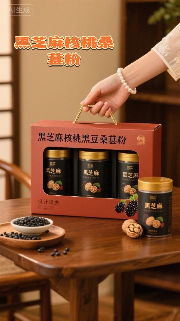 #黑芝麻核桃桑葚粉#黑芝麻糊#好食材好味道 #早餐#图文热点来了 @DOU+小助手 @DOU+上热门