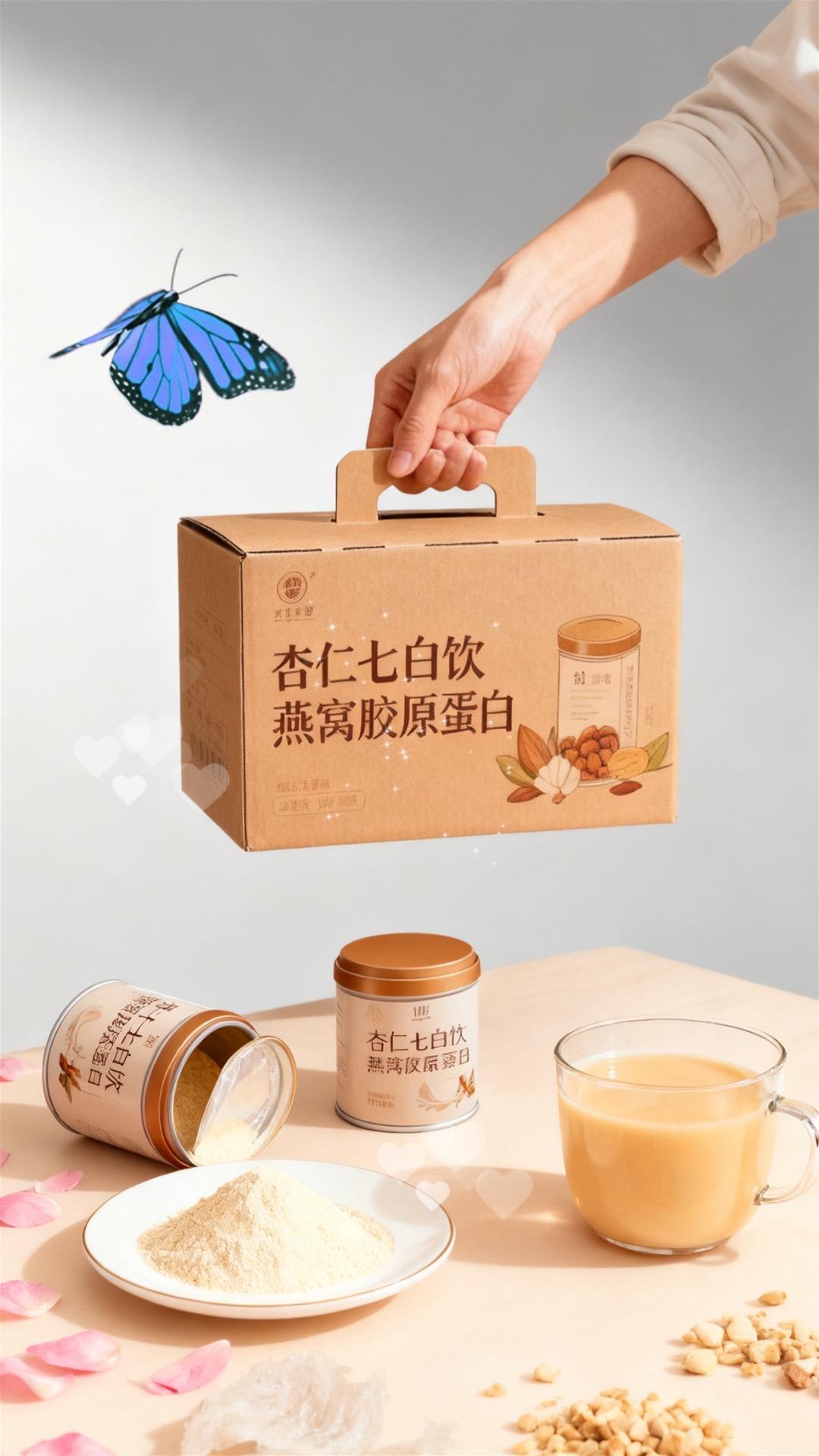 杏仁七白饮!早餐宵夜随手冲,一碗喝透七种白色食材的滋养力~ 精选杏仁、山药、莲子、百合等七白精华,古方新制,0蔗糖添加,谷物原香自然回甘,高纤维饱腹到中午,搭配牛奶/水果更是一口甜品级幸福 密封罐装锁住活性,办公室抽屉常备,3秒冲泡唤醒清晨活力#懒人早餐#早餐吃什么#杏仁七白饮#超便宜超划算#早餐代餐
