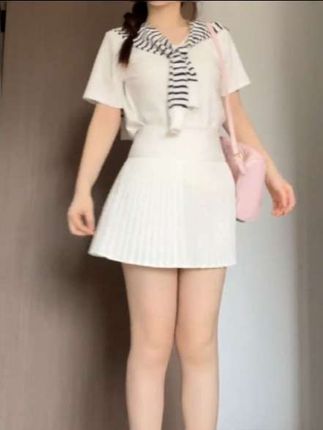 防走光百褶裙~#遮肚子藏肉#遮肉显瘦#百褶裙#辣妹穿搭