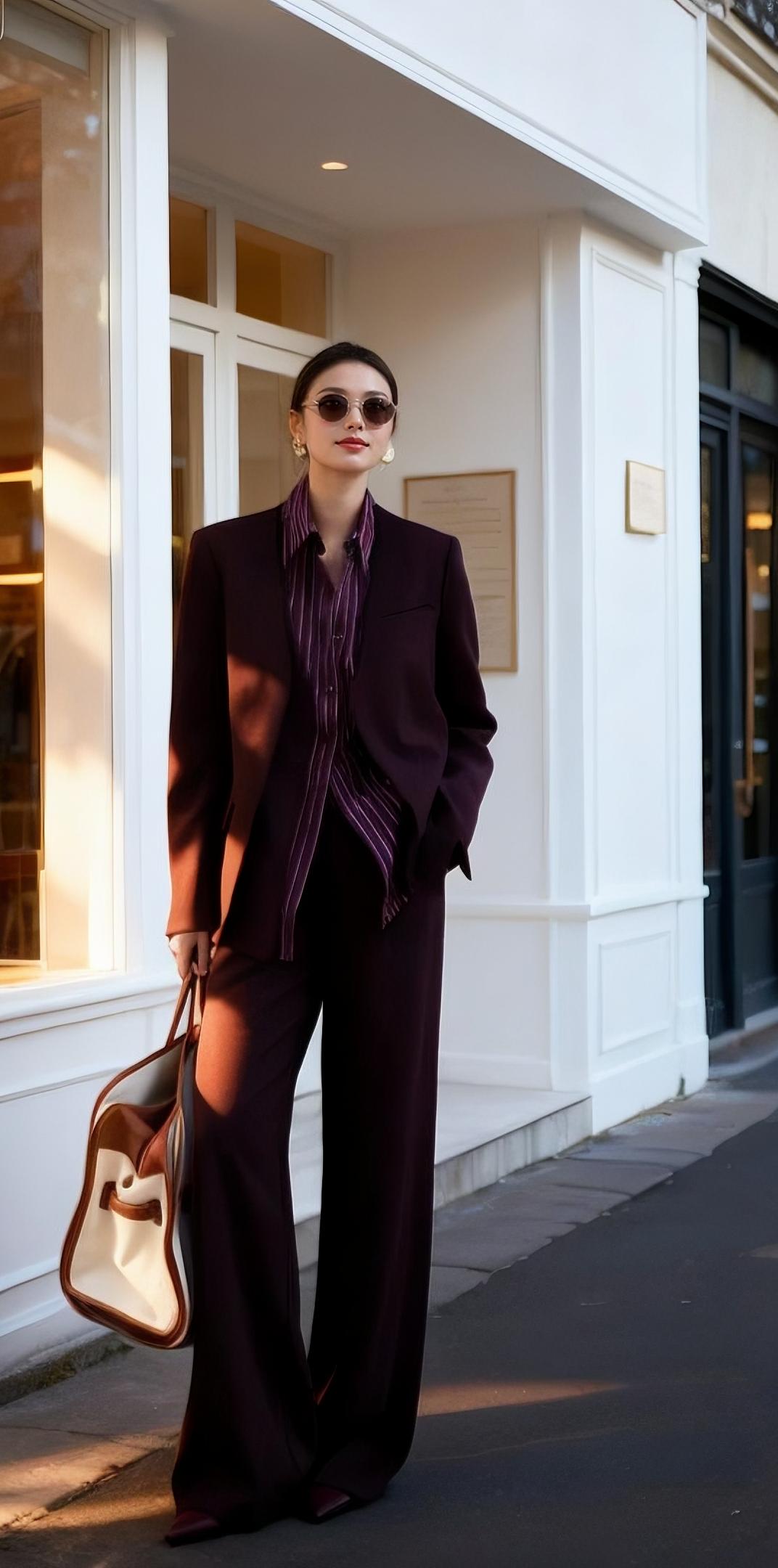 高级时尚气质西装套装。#西装套装#气质套装#时尚气质#高级时尚