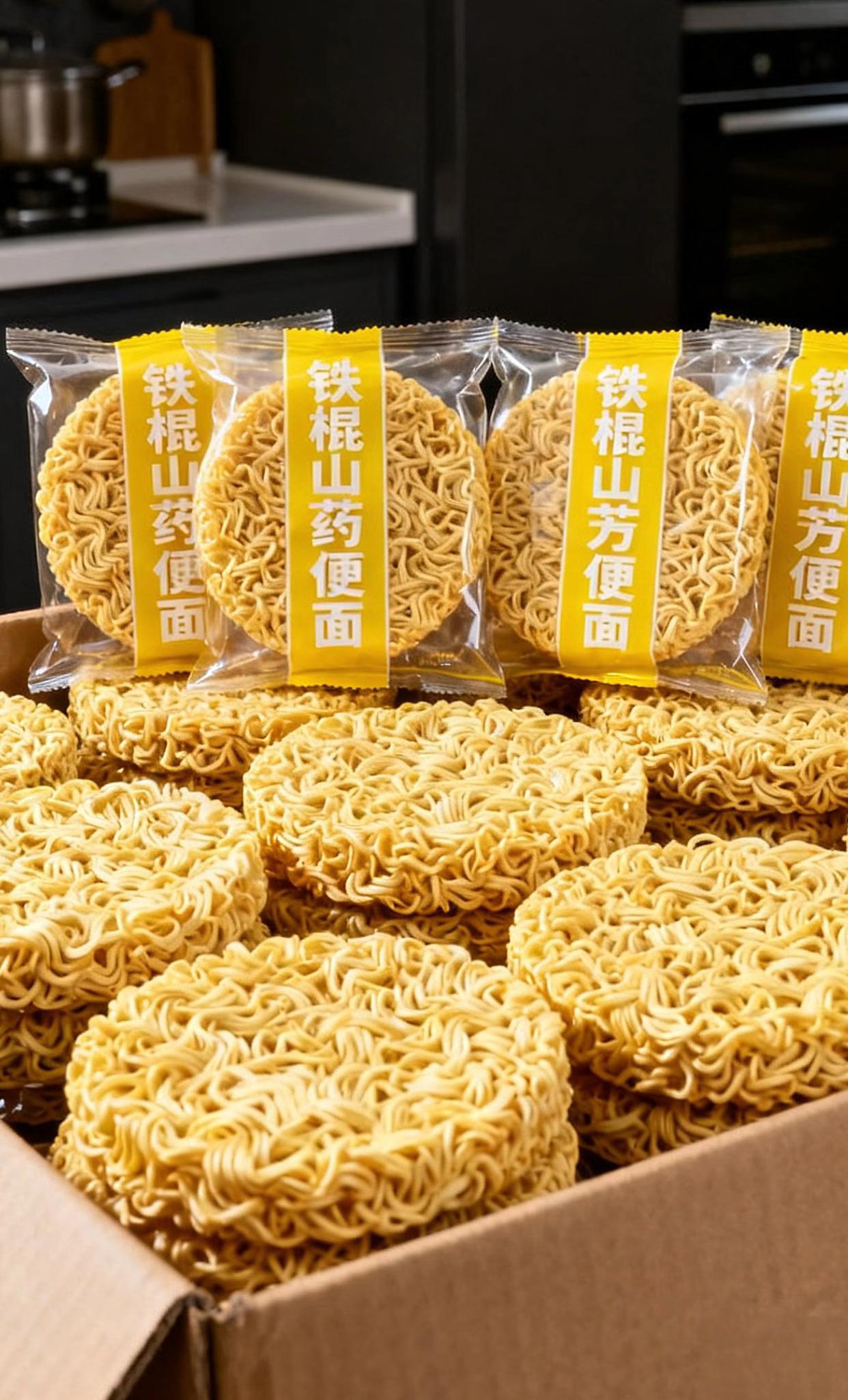 家人们!铁棍山药方便面这波必须冲!精选核心产区的铁棍山药,还融合了黑麦等好食材,用料扎实得很~ 非油炸工艺,健康低脂,吃着没负担!面条劲道弹牙,不管泡着吃、煮着吃,还是拌着吃都超香,吃法多到换着花样来~ 美味和营养全占了,方便快捷还养生,囤几包在家,饿了随时来一碗,舒服!#铁棍山药方便面#方便面#速食美食#泡面#美食 爱吃速食的赶紧安排!