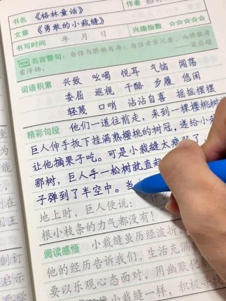 孩子不会写读书笔记,家长也不会教,可以准备这本#练字帖 内容同步 《快乐读书吧》,边阅读边练字#课外阅读 #读书笔记