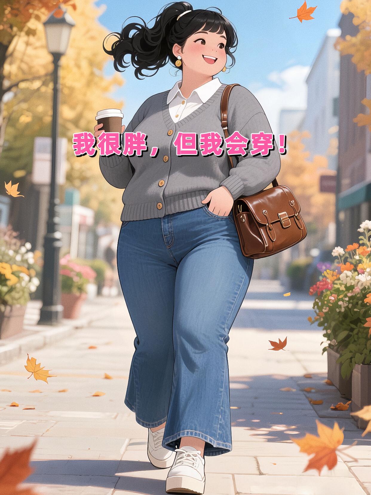 秋季弹力显瘦复古马蹄裤大码洋气百搭九分牛仔微喇裤女#显瘦穿搭 #大码女装 #显高显瘦显腿长 #百搭裤子 #通勤搭配