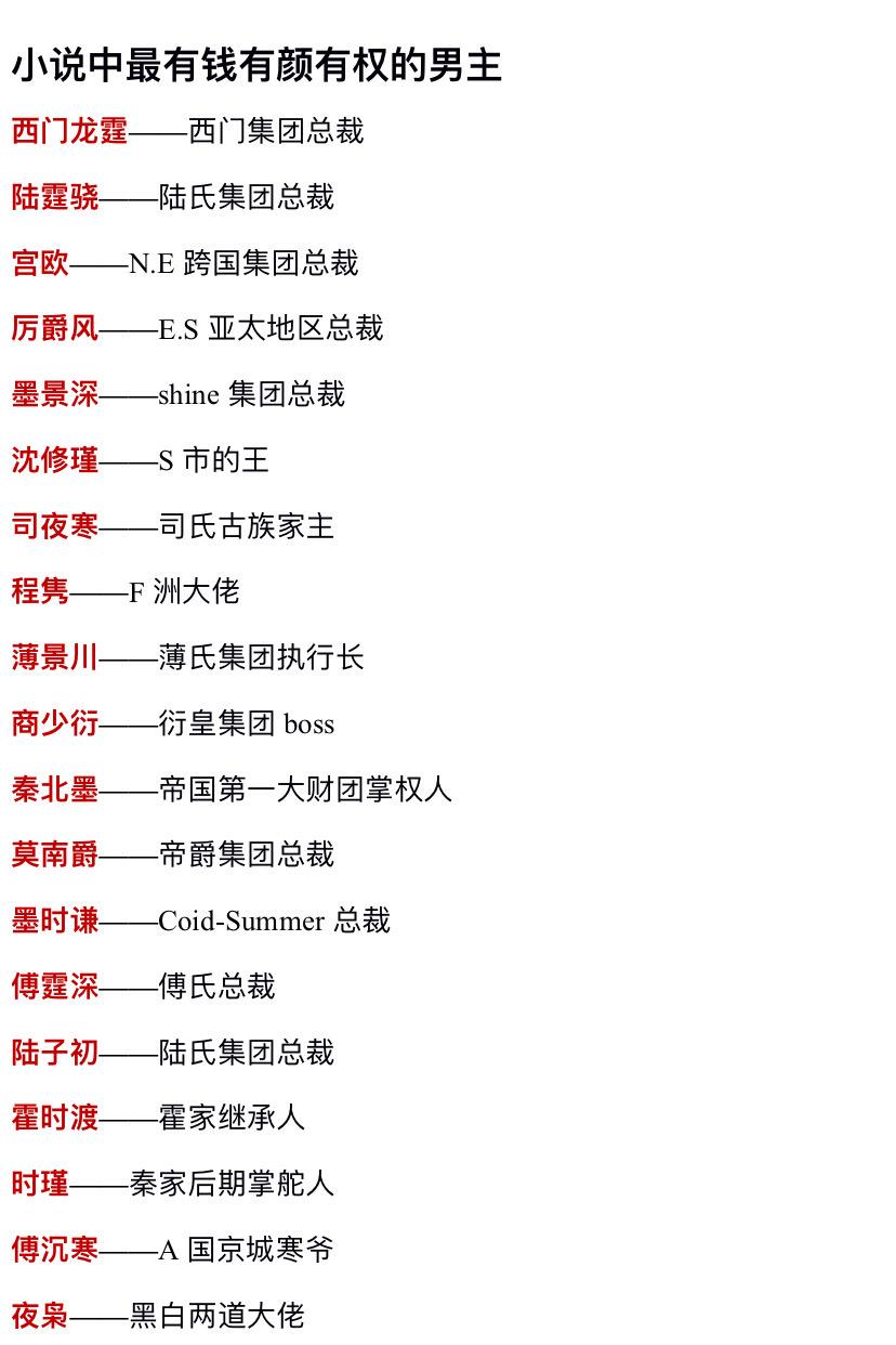 小说界最有钱的男主#总裁文#小说#西门龙霆 #陆霆骁 #厉爵风