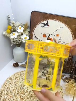 映菲寻中秋节庆兔子古风投影灯笼挂饰手工diy 材料包儿童手提花灯#好物推荐🔥 #居家好物 #创意手工 #好物分享 #手工diy