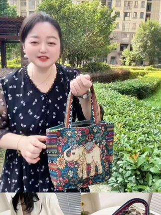 民族风刺绣包#百搭包包 #手提包 #平价包包