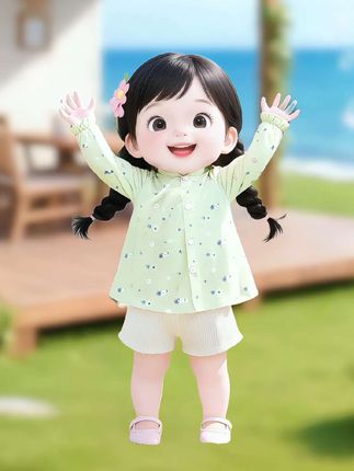 女童纯棉洋气碎花开衫衬衣#女童穿搭 #高品质童装#女童衬衣 #女童开衫外套