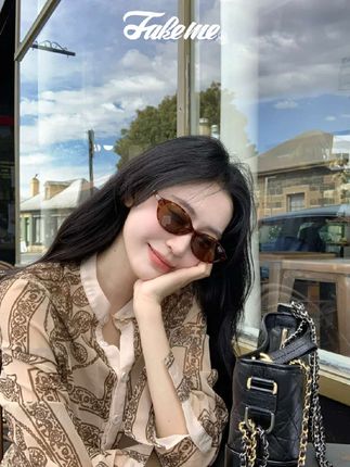 𝑭𝒂𝒌𝒆𝒎𝒆 𝒆𝒚𝒆𝒘𝒆𝒂𝒓 ,🕶️:【赫本镜】yaoll-dem ,25新款超轻板材椭圆框墨镜,#墨镜 #时尚单品 #夏日必备#fakeme#fakeme月神系列