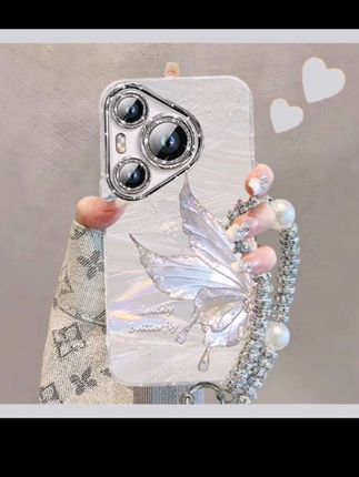 自带镜头膜适用华为PURA80PRO手机壳防摔高级感p80PRO+蝴蝶斜挎