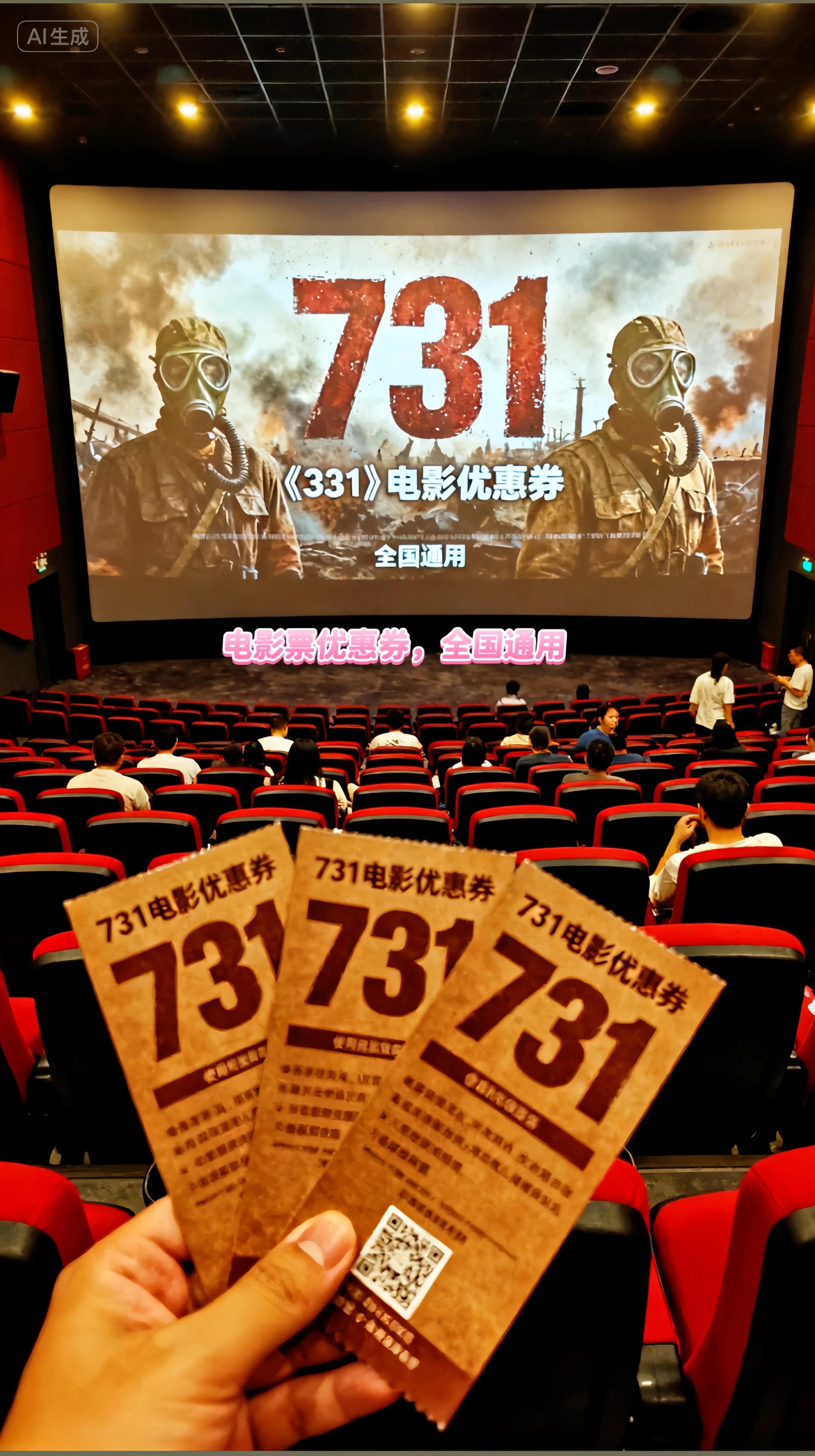 《731》电影票优惠券#电影票 #731电影 #电影推荐 #电影剪辑