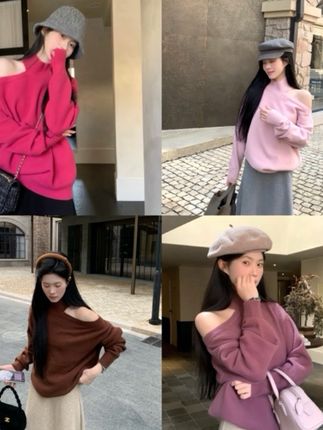 新款胖mm加大码设计感露肩高领毛衣女打底衫外穿针织衫上衣千金风#高级感穿搭 #休闲穿搭 #温柔穿搭 #休闲风格 #休闲搭配