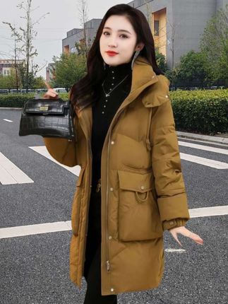 #减龄显瘦穿搭 #中长款棉服#保暖棉服外套#女装#冬季外套