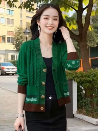 #纯100羊绒衫女士开衫毛衣妙龄2025春秋新款洋气毛衣针织外套女#早秋显身材平价上衣合集#早秋高智感职场穿搭#如果上班都穿流光高智风#穿出自己的风格