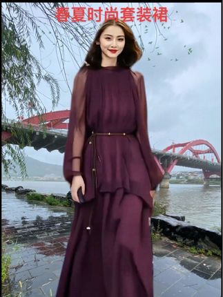 春夏新款时尚法式套装裙#气质优雅女人味 #时尚洋气 #高级感穿搭 #遮肉显瘦 减龄#谁穿谁好看系列