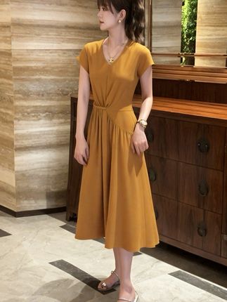 【2025年新款夏季休闲百搭遮肚子显瘦连衣裙赫本风小个子a字长裙女】#夏季穿搭 #每日分享 #优雅气质 #连衣裙分享 #气质连衣裙