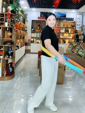 腰腹健身运动锻炼高颜值加厚泡棉镀:/ 锌管不伤腰#呼啦圈 #转起来