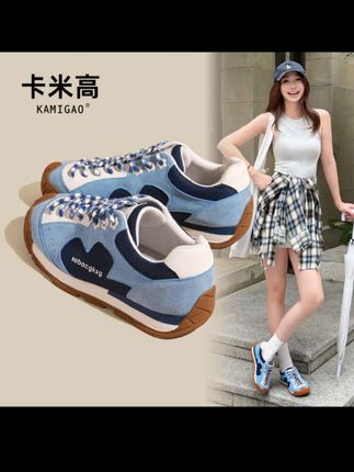 7CM内增高女鞋2025夏爆款流浪鞋轻薄款小个子复古德训鞋K #透气舒适不闷脚 #潮鞋推荐#夏季潮流单品 #复古德训鞋 #抖加好物分享