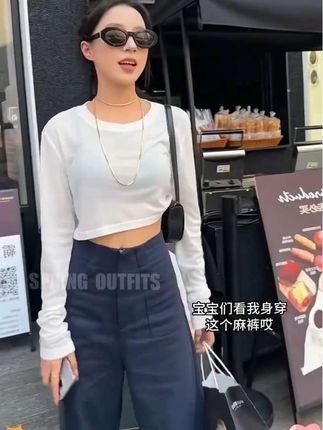 2025新款阔腿裤休闲裤女洋气显瘦直筒时尚百搭宽松拖地长裤#在抖音入手的好东西
