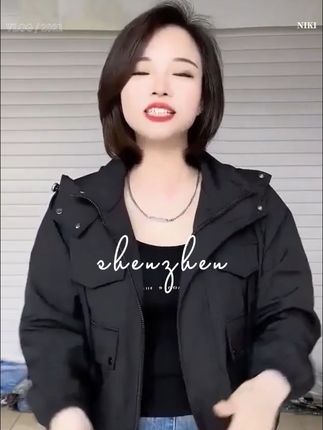 春秋新款大码拉链口袋显瘦冲锋衣洋气女宽松上衣外套时尚连帽休闲@DOU+小助手