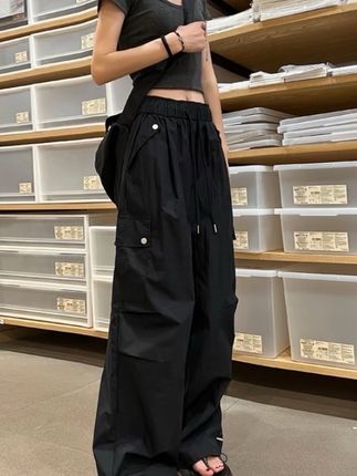 夏季薄款速干工装阔腿裤女冰丝凉感冲锋登山户外运动裤潮流休闲裤#夏季穿搭 #显高显瘦 #百搭裤子 #夏季时尚穿搭 #夏装穿搭