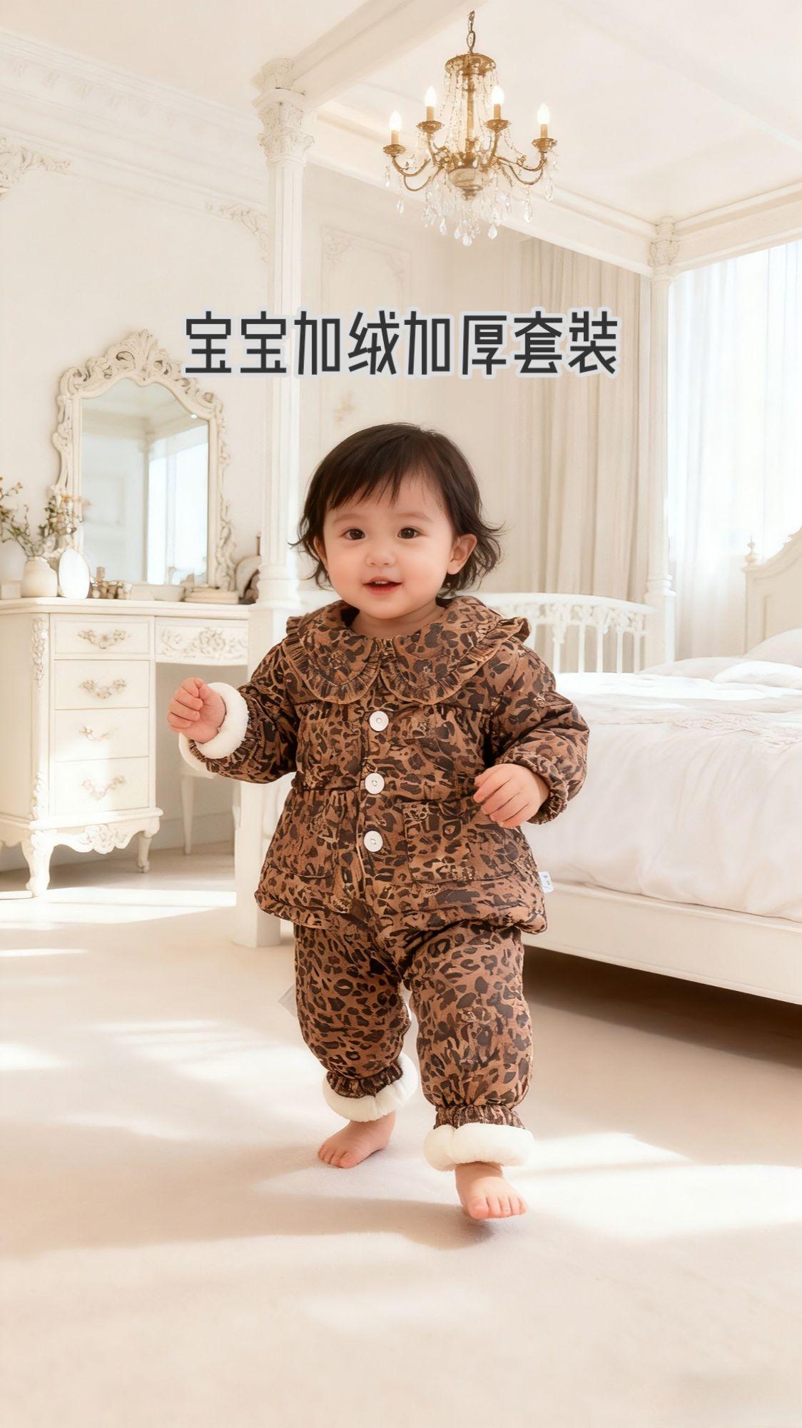 给宝宝安排这款超厚保暖套装,#萌娃穿搭 #强烈推荐 #上热搜 #儿童家居服 #高品质童装