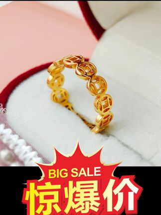 钛钢戒指 高级感轻奢款女男士素圈金色戒指小众情侣对戒手饰品#高级感轻奢款