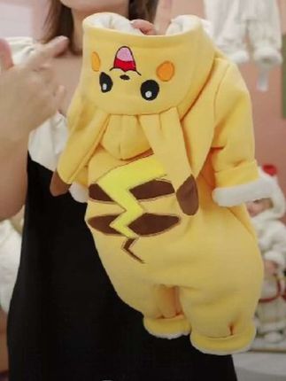 新生儿皮卡丘加绒保暖连体衣#婴幼儿服饰 #保暖加绒 #秋冬穿搭 #皮卡丘 #洋气上档次 @DOU+上热门 @DOU+小助手