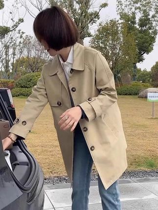 #新款时尚风衣外套#显瘦显高显腿长 #洋气减龄#谁穿谁好看