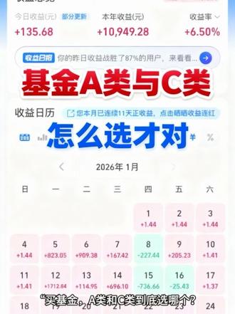 基金A类和C类怎么选 #理财 #新手小白 #金融常识 #基金知识