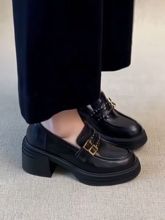 #时尚美鞋 #厚底鞋 #乐福鞋